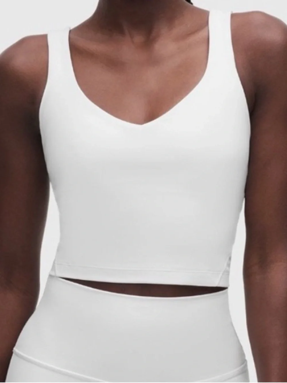 Lululemon Align Tank Top White A/B Cup Size 2 Nulu Yoga Bra